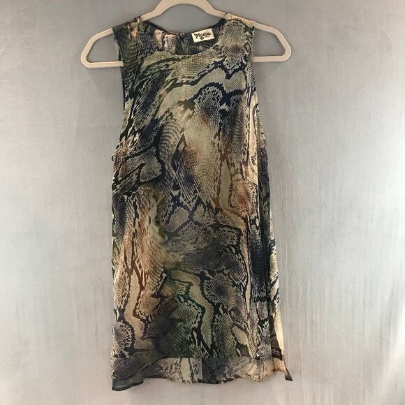 Show me your Mumu snake skin print blouse size small - Picture 1 of 3